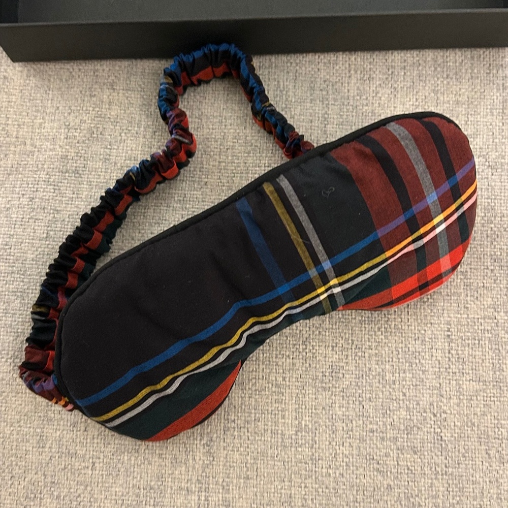 NIB J. Crew Eye Mask in Stewart Tartan Plaid OS - Picture 4 of 7